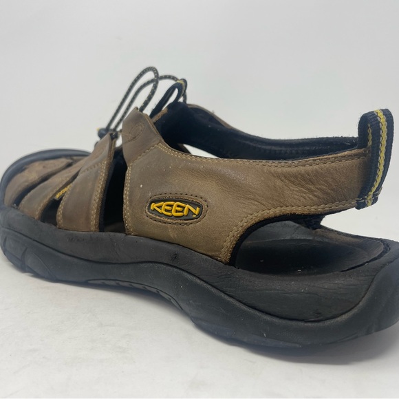 Keen Newport H2 sandals mens size 12 brown leather hiking water shoe - Picture 3 of 10